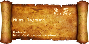 Must Rajmund névjegykártya